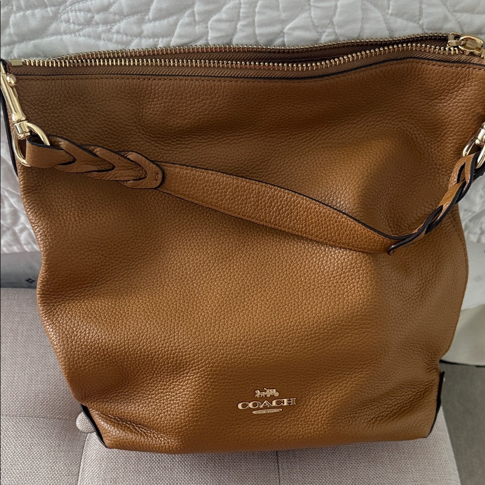 Coach Tan Leather Shoulder Bag